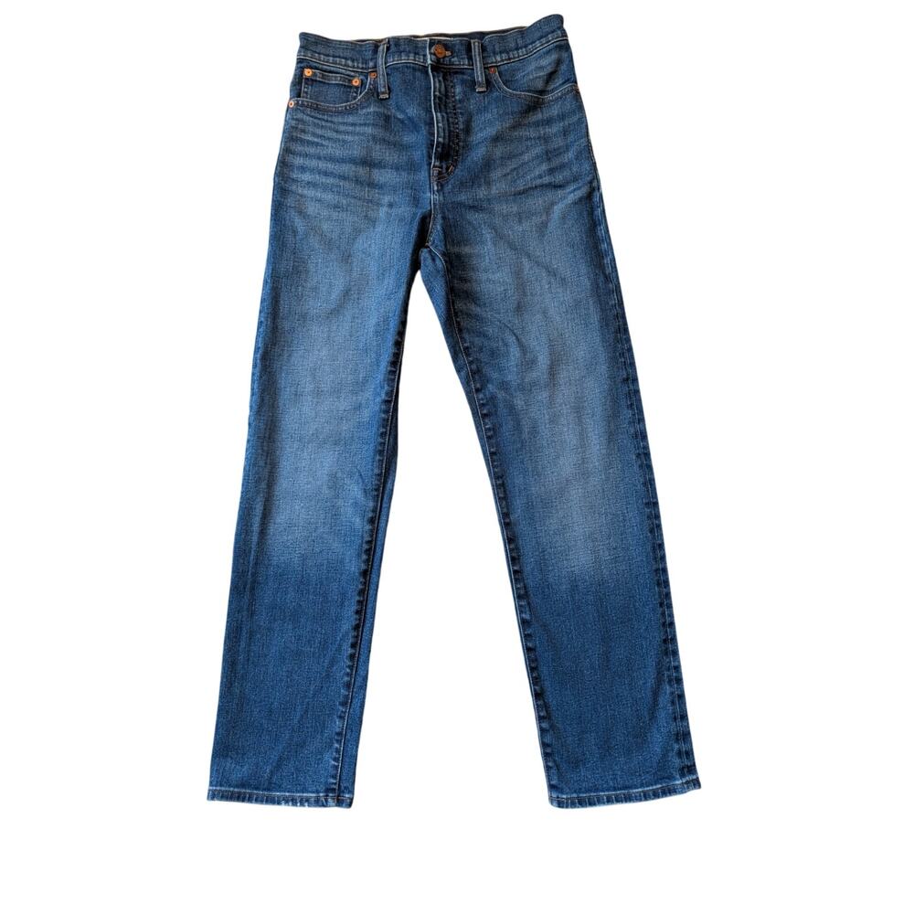 Madewell Women's Classic Straight Blue Denim Stretch Jeans Size 28